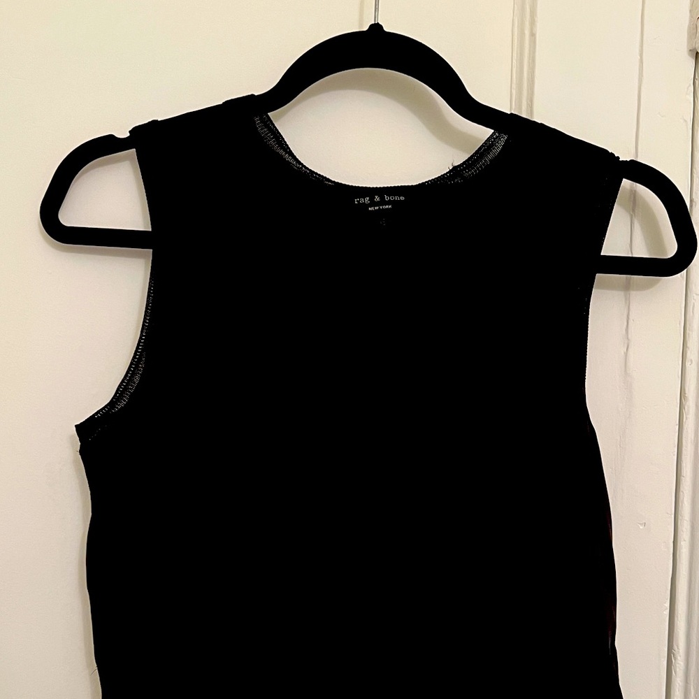 Black silk Rag & Bone tank.